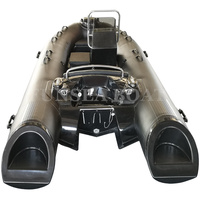 Bateau pneumatique rigide motorisé FUNSEA RIB360 Pro de 12 pieds (360 cm) pour 4 personnes, en fibre de verre, PVC et Hypalon, pour sports nautiques et ski nautique