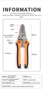 Manufacture 8" Wire Stripper Machine Scrap Cable Cutting Wire Pliers For Drill Fiber Wire Twisting Tools