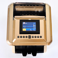 Compteur d'argent en or, machine à compter l'argent, machine à compter les billets de différentes devises