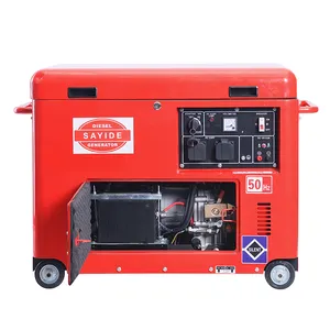 Slient High Efficiency Small Electric Power 5kw 6kva 8kva 10kva Portable Diesel Generator for Home and Outdoor Use