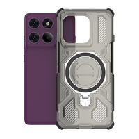 Étui de téléphone hybride TPU+PC tendance et design, résistant aux chocs, avec anneau de charge magnétique sans fil pour Motorola Edge 50 60 Fusion Pro
