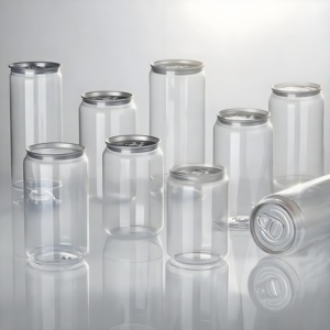 Botellas de jugo de plástico PET transparente OEM 250 ml 330 ml 350 ml 500 ml lata de bebida de Soda transparente para bebidas - Product Image 6