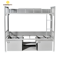 Meubles de dortoir, lit de dortoir scolaire, lits superposés modernes avec armoires, escalier compact, unités de dortoir pour étudiants, lits en fer certifiés CE