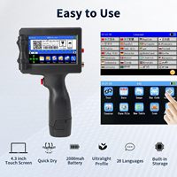Impresora de Inyección de Tinta Portátil con Boquilla de 0.5'', Máquina de Codificación Portátil para Códigos QR, Fechas y Logotipos en Metal, Plástico, Madera, Vidrio, Tela y Papel