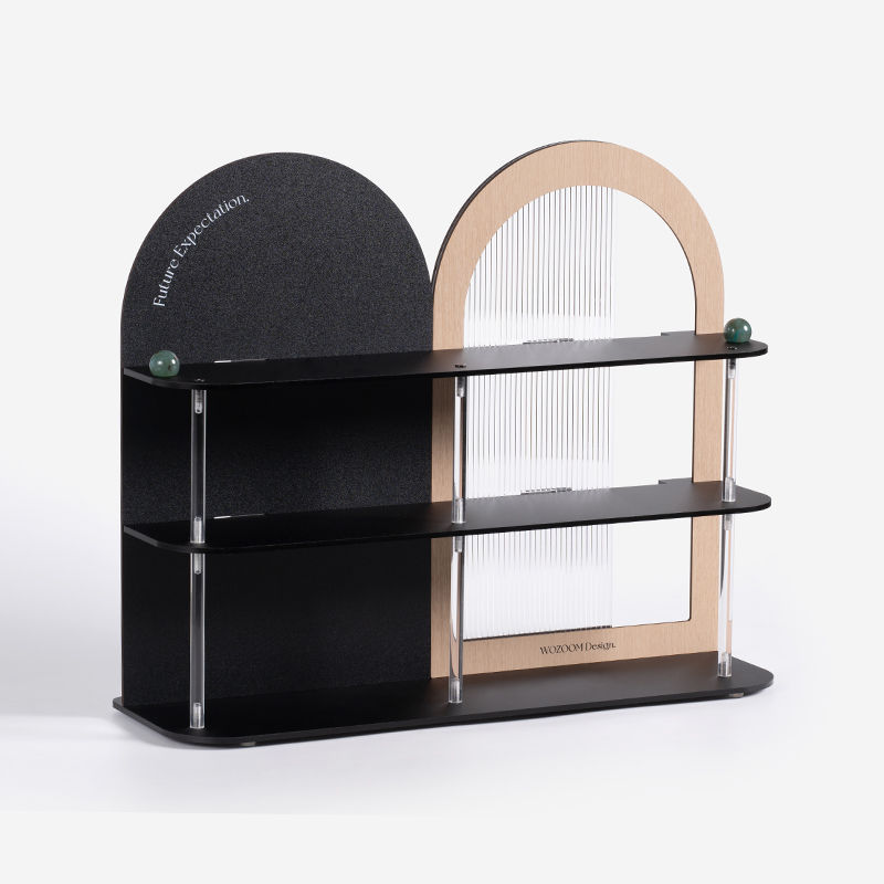 Elegante estante de almacenamiento negro