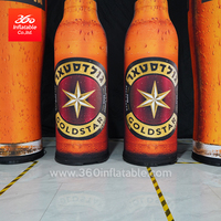 Conception de bouteilles de vin gonflables personnalisées boîte géante publicité tasses à bière gonflables à led avec logo marque pour événements
