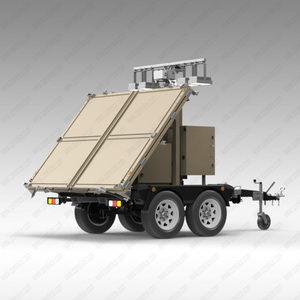 Tour d'éclairage mobile à énergie solaire et éolienne, remorque portable, éclairage LED télescopique, tour d'éclairage hybride CN-SL001, énergie verte CN-SL0 - Product Image 2