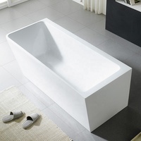 Nouvelle baignoire de bain en acrylique, douche moderne, autoportante, à bord droit, pour les quatre côtés verticaux, prix d'usine