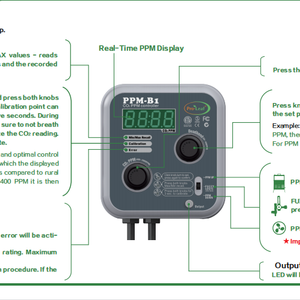Pro-Leaf pengendali monitor co2 dalam ruangan pengendali CO2 hidroponik PPM-B1 untuk rumah kaca tumbuh tenda iklim - Product Image 3
