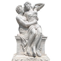 Sculpture d'art en pierre naturelle de grande taille pour l'extérieur, sculpture de personnage en marbre, statues érotiques d'homme et de femme