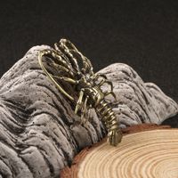 Laiton Artificielle Simulation Animaux Homard Miniature Figurines Réaliste Écrevisse Crevette Poupée Jouet Vintage Thé Pet Décor De Bureau