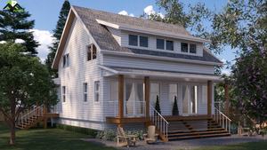 Unité d'habitation préfabriquée moderne en acier léger, personnalisable, à montage facile, style ferme industrielle - Product Image 2