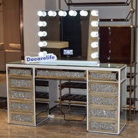 Docarelife maison Hollywood meubles coiffeuse avec miroir de maquillage miroir éclairé