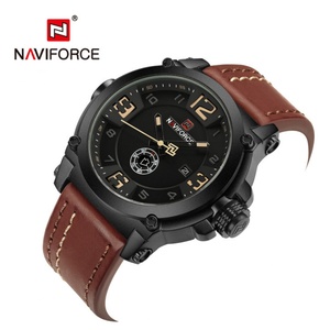 Reloj de Pulsera de Cuero con Caja de Aleación y Esfera de Vidrio para Hombre, Deportivo, de Cuarzo, Cronógrafo, Calendario, Resistente al Agua para 9099 - Product Image 4