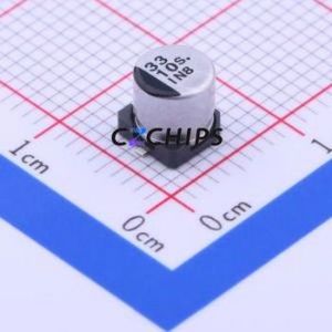 ตัวเก็บประจุอิเล็กโทรไลต์อะลูมิเนียมแบบ SMD รุ่น EEE1AA330SR, ขนาด D5xL5.4 มม. ความจุ 33uF ค่าความคลาดเคลื่อน 20% แรงดันไฟฟ้า 10V กระแสไฟฟ้า 43mA ความถี่ 120Hz - Product Image 1