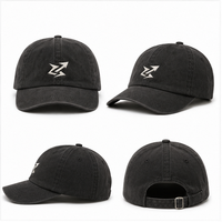 Gorra de 6 Paneles de Sarga de Algodón Sin Estructura, Lista para Exportación, OEM de Fábrica, MOQ Bajo, con Logotipo Personalizado Bordado para Marcas de Streetwear