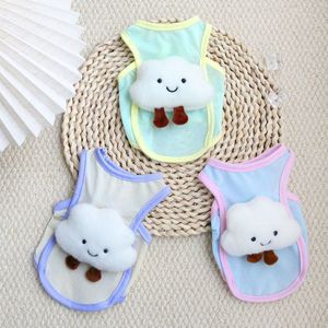 Gilet pour chien motif nuage mignon, vêtements d'été respirants en polyester pour animaux de compagnie, rose, vert, bleu, jaune - Product Image 1