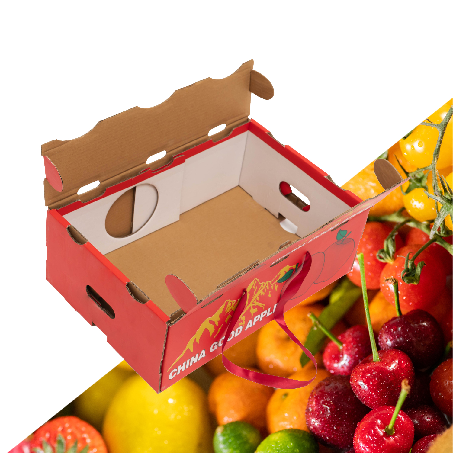 Custom Eco-friendly Corrugated Strong Packaging Carton Box Fresh Fruit Vegetable Cardboard Banana Box