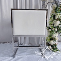 Fauteuils de mariage modernes en cuir argenté à siège unique pour hôtels, événements, salons et mobilier de salle à manger domestique