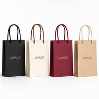 Sacs en papier kraft brun biodégradables et recyclables avec logo personnalisé imprimé, pour la vente à emporter, les restaurants, le café, avec poignée