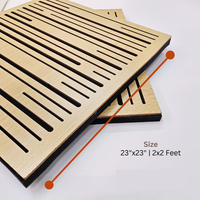 Diffuseur Acoustique en Bois Ondulé de 54 mm, en MDF Stratifié et Mousse, Moderne, Décoratif, Anti-Bruit, pour Studio d'Enregistrement