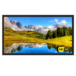 16:<span class=keywords><strong>10</strong></span> Cố Định Khung Màn Hình Máy Chiếu 100/120 Inch | 4K Ultra HD Alr Treo Tường Hẹp Kim Loại Khung Màn Hình Cho Rạp Hát Tại Nhà - Product Image 3