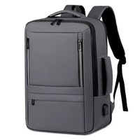 Sac à dos de voyage extensible grande capacité en PU imperméable, antivol, pour ordinateur portable, idéal pour le bureau et les affaires