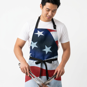 Tablier de barman professionnel avec poches utilitaires, en toile noire résistante à l'eau, tabliers réglables pour sublimation - Product Image 1