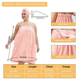 Fabbrica direttamente Sexy tubo Top donna indossabile abito da bagno in microfibra asciugamano da bagno <span class=keywords><strong>Set</strong></span> con asciugamano per capelli - Product Image 3