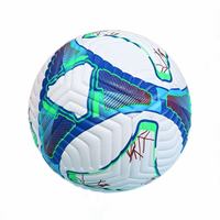Ballon de football officiel taille 5 de haute qualité en cuir PU avec chambre à air en butyl, léger, pour compétition intérieure et extérieure
