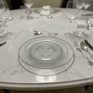 <span class=keywords><strong>Assiettes</strong></span> de présentation rondes <span class=keywords><strong>en</strong></span> <span class=keywords><strong>verre</strong></span> <span class=keywords><strong>transparent</strong></span> cristallin de 13 pouces, élégantes et abordables, pour mariages, événements et décorations de fête - Product Image 5