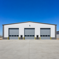 Bâtiment de stockage préfabriqué en acier, garage métallique, entrepôt, hangar pour équipement industriel, grand espace, structure durable