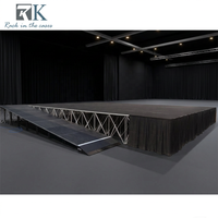 Scène pliante en aluminium pour spectacles en extérieur et en intérieur, roadshows