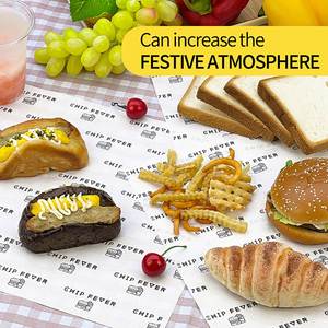 Custom Waterproof Greaseproof <b>Food</b> Grade <b>Wrapping</b> <b>Paper</b> for Tacos Burger Fire Chicken-Mexican Festival Use - Product Image 2