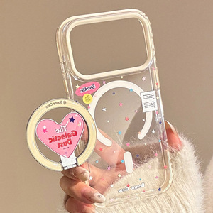 Custodia Protettiva Magnetica Premium Antiurto Sottile con Supporto per <span class=keywords><strong>iPhone</strong></span> 17 16 15 13 12 <span class=keywords><strong>Pro</strong></span> Max - Design Graffiti Star - Product Image 2