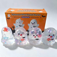 Nouvel Arrivage Jouet Squishy Fantôme d'Halloween 8CM, Balle Anti-stress à Remplir de Vaseline, Boîte Mystère Amusante