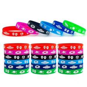 Custom Aliens Style Silicone Wristba Factory-Wide Fun for Themed Parties and Promotions <b>Cute</b> Rubber <b>Bracelets</b> - Product Image 1