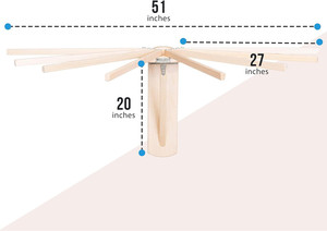 Cintre pliable en bois support <span class=keywords><strong>pliant</strong></span> rétractable support mural étendoir à <span class=keywords><strong>linge</strong></span> pour salle de bain intérieure - Product Image 4