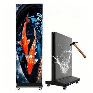 Pantalla LED móvil con soporte para póster, video wall P1.2 P1.8 P2.5, controlada por wifi, pantalla LED vertical para publicidad comercial - Product Image 3