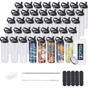 แก้วน้ำสแตนเลสเก็บความเย็นแบบสองชั้น ขนาด 20 ออนซ์ สำหรับเล่นกีฬา พร้อมฝาปิดแบบมีหูจับ สำหรับเครื่องดื่มเย็นและพกพาเดินทาง - Product Image 1