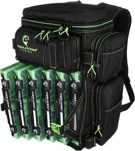 Free Sample Soft Polyester Fishing Tackle Backpack with <b>Rod</b> <b>Holders</b> 4 Tackle Boxes 20L-30L Large Storage Bag for Fishing Gear - Product Image 3