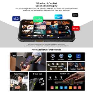 โทรศัพท์มือถือ Ulefone Rugking <span class=keywords><strong>3</strong></span> Pro คุณภาพสูง หน้าจอ 6.56 นิ้ว แบตเตอรี่ 5700mAh ความจุ 8GB+128GB ชิปประมวลผล Octa-Core มาตรฐานกันน้ำกันฝุ่น IP68 รองรับ 4G สองซิม พร้อม NFC - Product Image 6