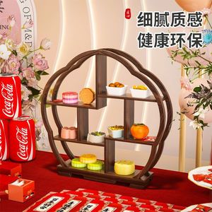 Estante de exhibición antiguo con función de rotación para arreglos de mesa de boda y decoraciones de estilo chino - Product Image 5