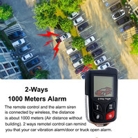 Vjoy Sirène d'Alarme de Voiture Bidirectionnelle, Installation Gratuite, Systèmes d'Alarme Auto Sans Fil DIYV2 12V 24V, Pièces Intelligentes pour Voiture