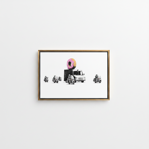 Elegant Graffiti <b>Canvas</b> Print: Modern Urban Art for Home Decor,GOLD <b>FRAMED</b> <b>CANVAS</b> - Product Image 2