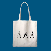 Sac fourre-tout en toile de coton personnalisable avec motif lettres, avec bandoulière, prêt à être expédié, pour courses et bricolage