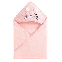 Serviette de bain à capuche pour bébé en polaire douce, poncho enfant motif ours de dessin animé, cape pour tout-petit, peignoir personnalisé pour nouveau-né, pour filles et garçons