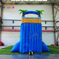 WINSUN US - Expédition rapide depuis l'entrepôt local - Toboggans aquatiques gonflables à double voie - Toboggan aquatique gonflable géant avec piscine pour adultes et enfants
