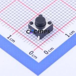 TC-06104-050E Tactile Switch SMD-4P,6x6mm Switch Single Pole Single Throw Round Button 2.6N Vertical Mount - Product Image 1