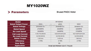 24V 36V 48V 450W MY1020WZ Electric Motorcycle Electric Tricycle <strong>Motor</strong> Brushed <strong>Motor</strong> <strong>DC</strong> <strong>Gear</strong> Amusement Equipment <strong>Motor</strong> - Product Image 5